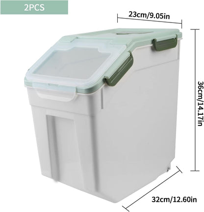 Airtight 25LB Flour & Grain Storage Container, Blue
