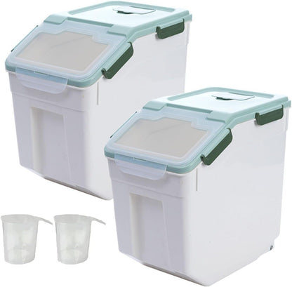 Airtight 25LB Flour & Grain Storage Container, Blue