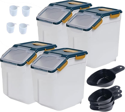 Airtight 25LB Flour & Grain Storage Container, Blue