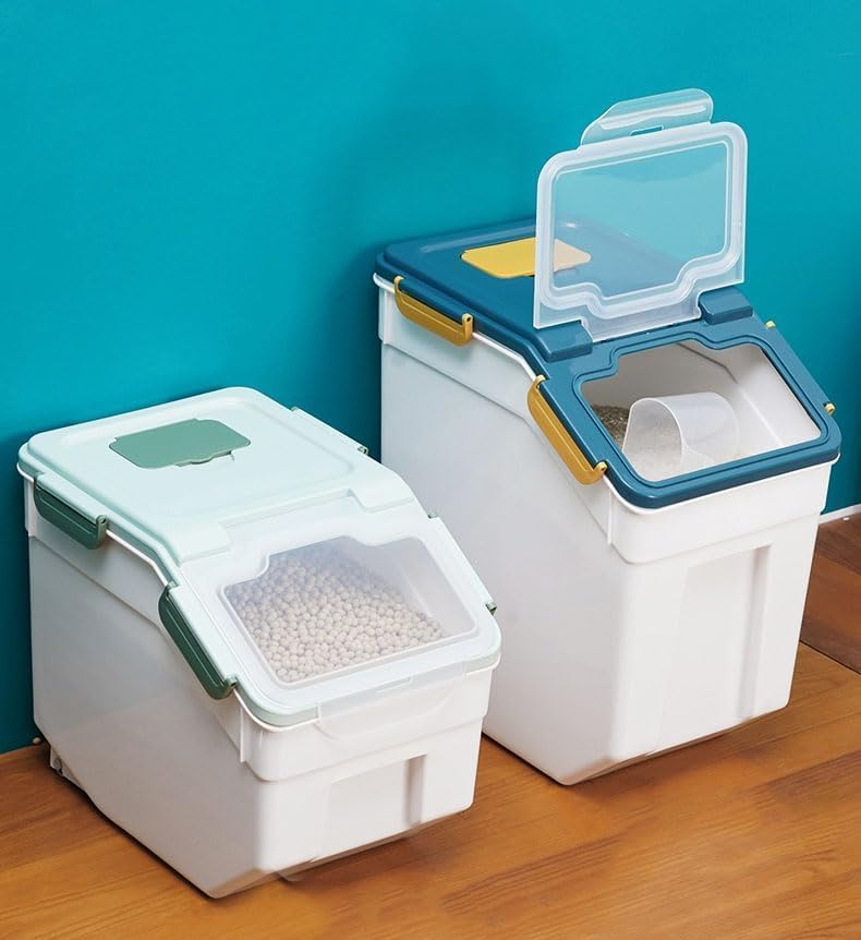 Airtight 25LB Flour & Grain Storage Container, Blue
