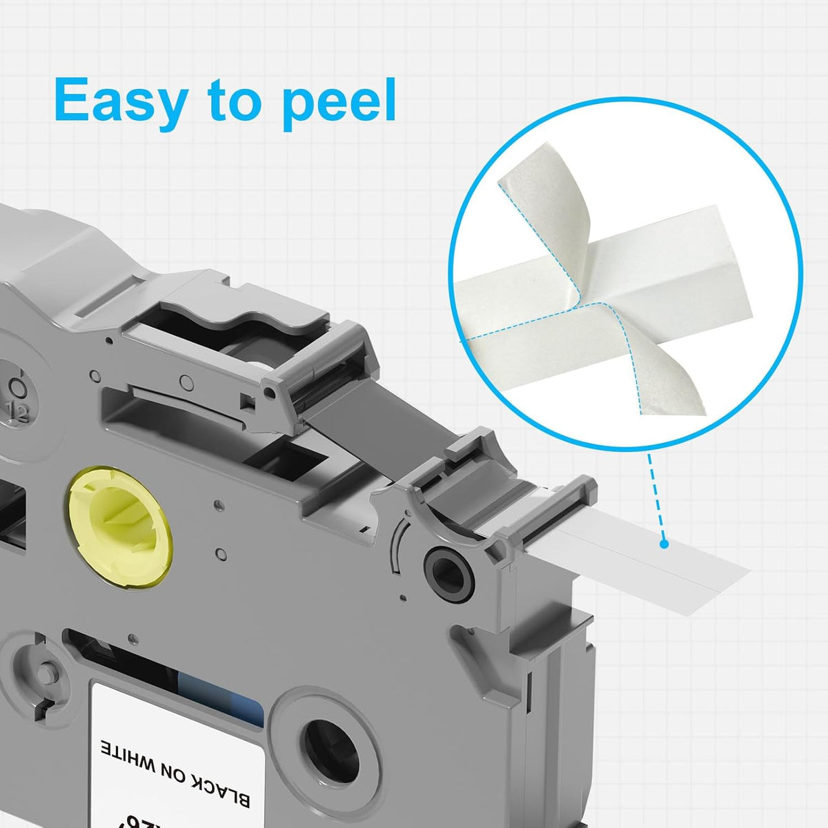 TZe-231 Compatible Tape 12mm 0.47 Laminated White for Brother P Touch | Label Maker Tape for Brother P-touch PT-D200 PT-D210 PT-D220 PT-D400, ideal for home, office and garage labeling, 6 Pack