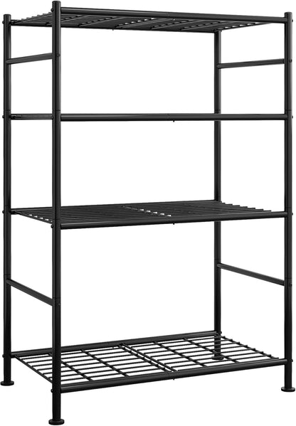 Storage Shelves - 5 Tier Shelf Organizer, Heavy Duty Garage Shelving Unit with Leveling Feet, Stable Metal Shelves Organizer for Pantry, Kitchen and Closet, 33.0" W x 12.6" D x 72.0" H, Black