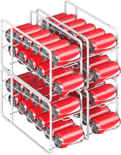 4 Pack Can Organizer for Pantry, Stackable Soda Can Dispenser Rack