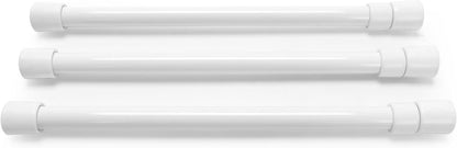 17" RV Refrigerator Bar - Holds Food and Drinks in Place During Travel and Helps Stop Messy Spills - Spring Loaded and Extends 10-inches to 17-inches - 3 Pack -White (44063)