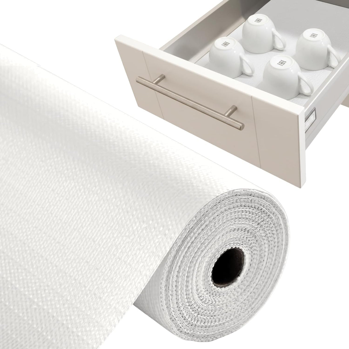 Refrigerator Liners for Shelves (8 Pack) by Linda’s Essentials - Non-Adhesive Drawer and Shelf Liner, BPA-Free Fridge Mats for Kitchen & Cabinets, Easy to Clean, Ideal Household Essentials (Clear)