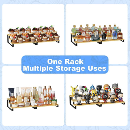 Expandable Can Organizer for Pantry, 3-Tier Adjustable Bamboo & Iron Can Rack for Cabinets, Easy Access Food Storage Shelf for Canned Goods, Soda & Soup Cans, Holds Up to 30 Cans, White