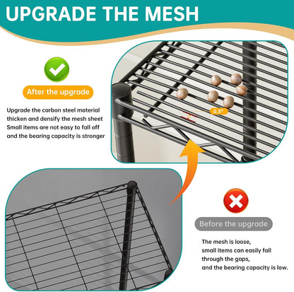 Metal Shelves Wire Shelving Storage Standing Adjustable Shelf Unit