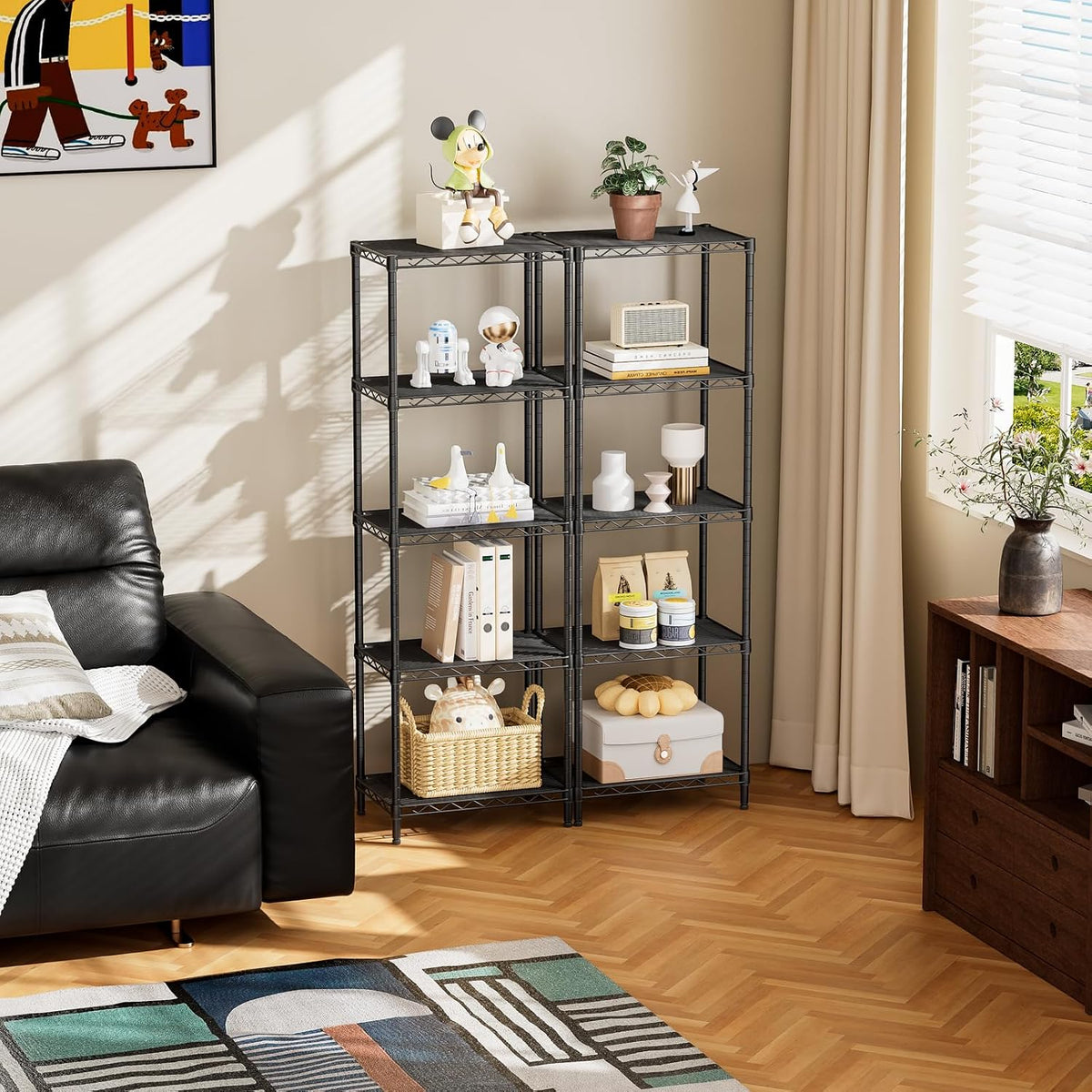 Metal Shelves Wire Shelving Storage Standing Adjustable Shelf Unit