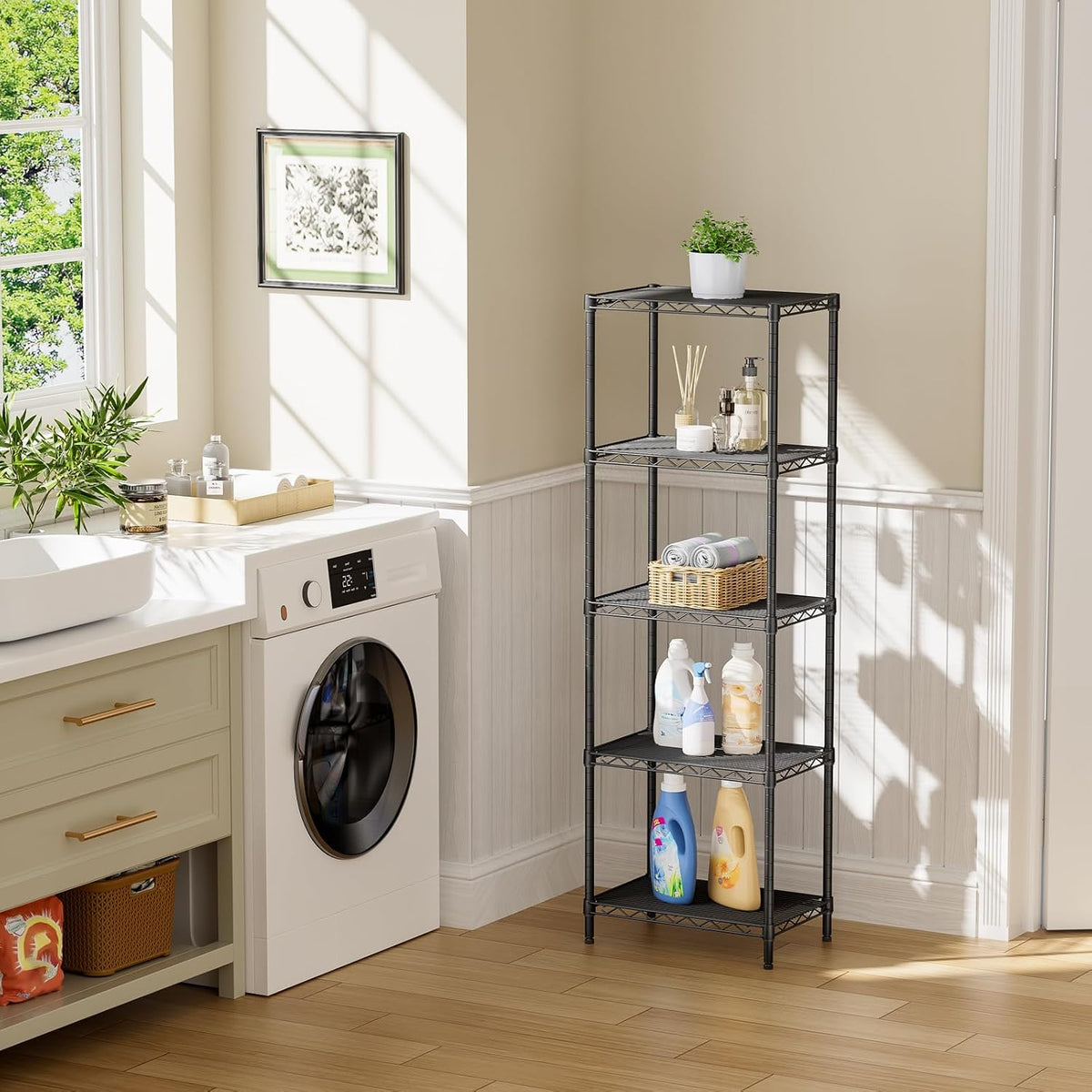 Metal Shelves Wire Shelving Storage Standing Adjustable Shelf Unit