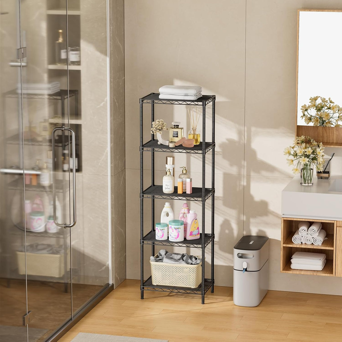 Metal Shelves Wire Shelving Storage Standing Adjustable Shelf Unit