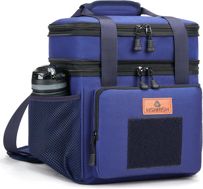 Expandable Lunch Box for Men Durable Leakproof Insulated Lunch Bag 24Cans