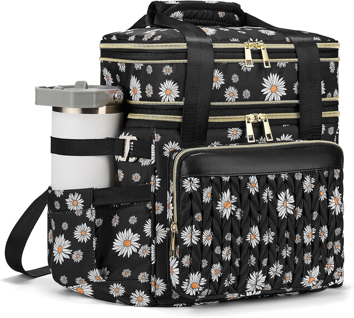 Expandable Lunch Box for Men Durable Leakproof Insulated Lunch Bag 24Cans