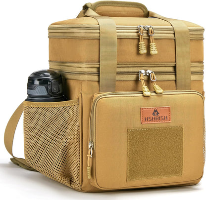 Expandable Lunch Box for Men Durable Leakproof Insulated Lunch Bag 24Cans