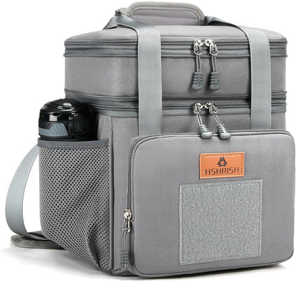 Expandable Lunch Box for Men Durable Leakproof Insulated Lunch Bag 24Cans