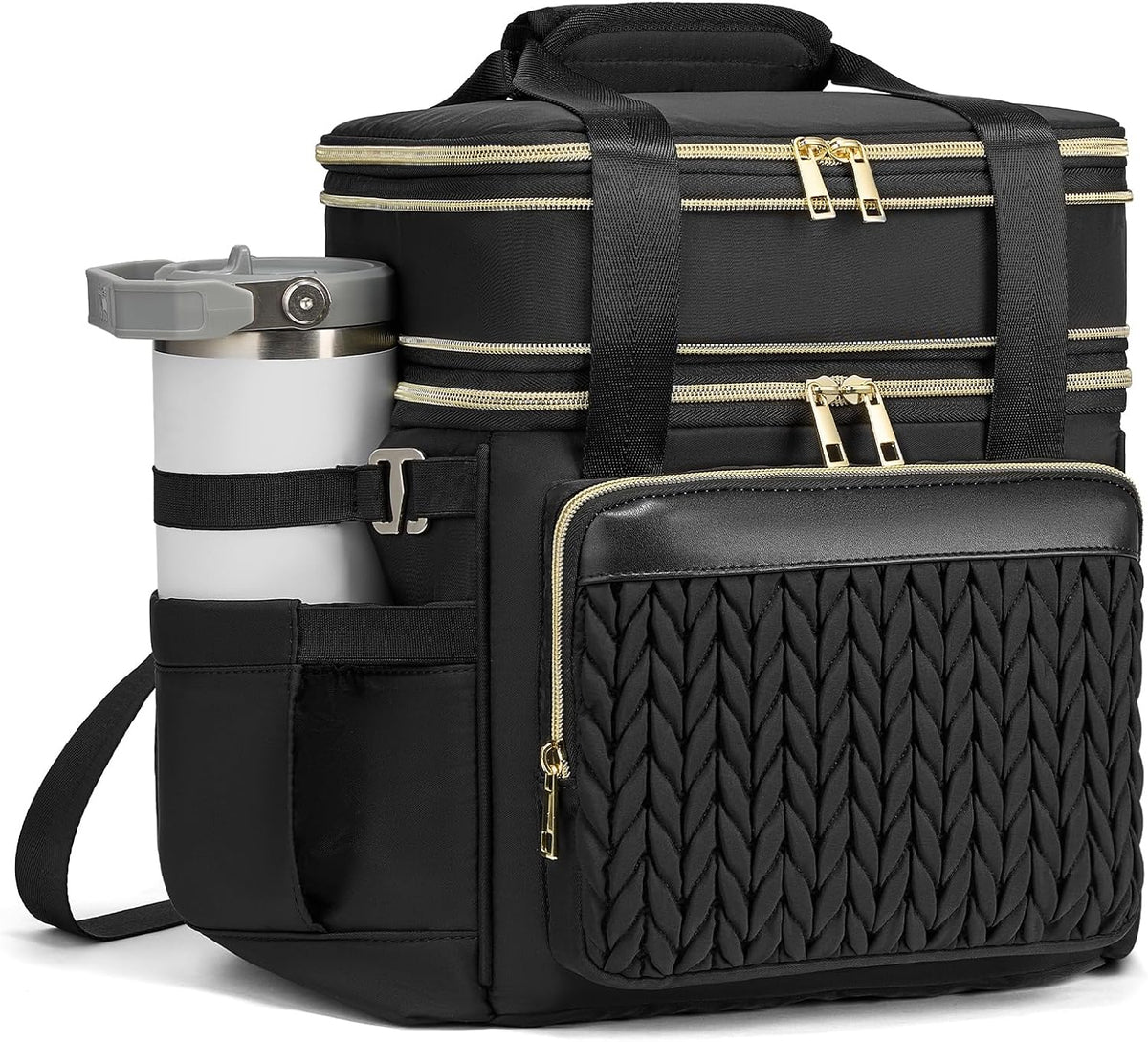 Expandable Lunch Box for Men Durable Leakproof Insulated Lunch Bag 24Cans