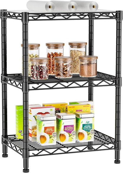 5Tier Adjustable Storage Shelves Metal Wire Shelving Standing Shelf