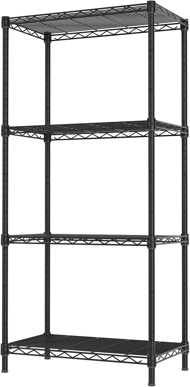 5Tier Adjustable Storage Shelves Metal Wire Shelving Standing Shelf