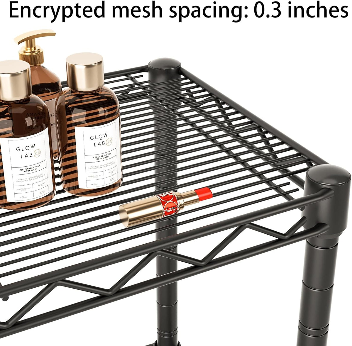 5Tier Adjustable Storage Shelves Metal Wire Shelving Standing Shelf