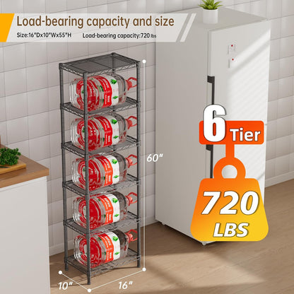 5Tier Adjustable Storage Shelves Metal Wire Shelving Standing Shelf