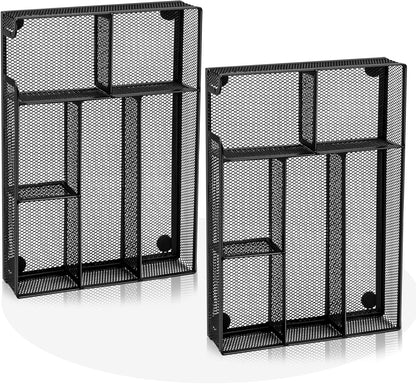 Desk Drawer Organizer, Office Drawer Divider Organizer Tray with 6 Compartments, Metal Mesh Desktop Organization and Accessories for Stationery Makeup Kitchen Toolroom School ＆ Office