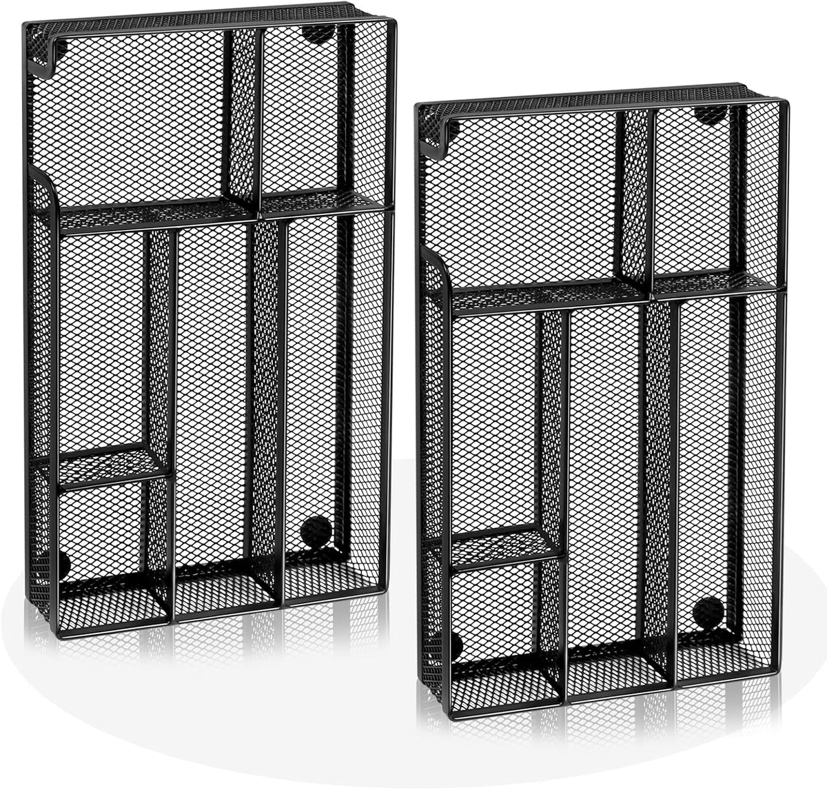 Desk Drawer Organizer, Office Drawer Divider Organizer Tray with 6 Compartments, Metal Mesh Desktop Organization and Accessories for Stationery Makeup Kitchen Toolroom School ＆ Office