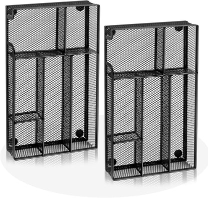 Desk Drawer Organizer, Office Drawer Divider Organizer Tray with 6 Compartments, Metal Mesh Desktop Organization and Accessories for Stationery Makeup Kitchen Toolroom School ＆ Office