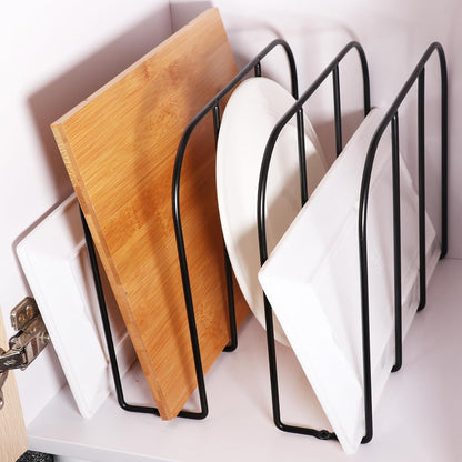 2 Pack Base Cabinet Tray Dividers 11.8 * 9 * 3inch Baking Sheet Organizer Rack Cookie Sheet Organizer Narrow U-shaped Wire Tray Divider Steel Cookware Holder with 3 Slots for Narrow cabinet