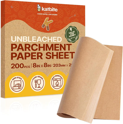 9x13 Inch Parchment Paper Sheets, Unbleached Non-Stick