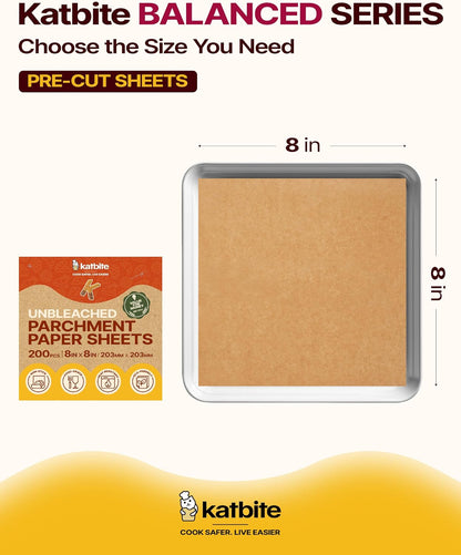 9x13 Inch Parchment Paper Sheets, Unbleached Non-Stick