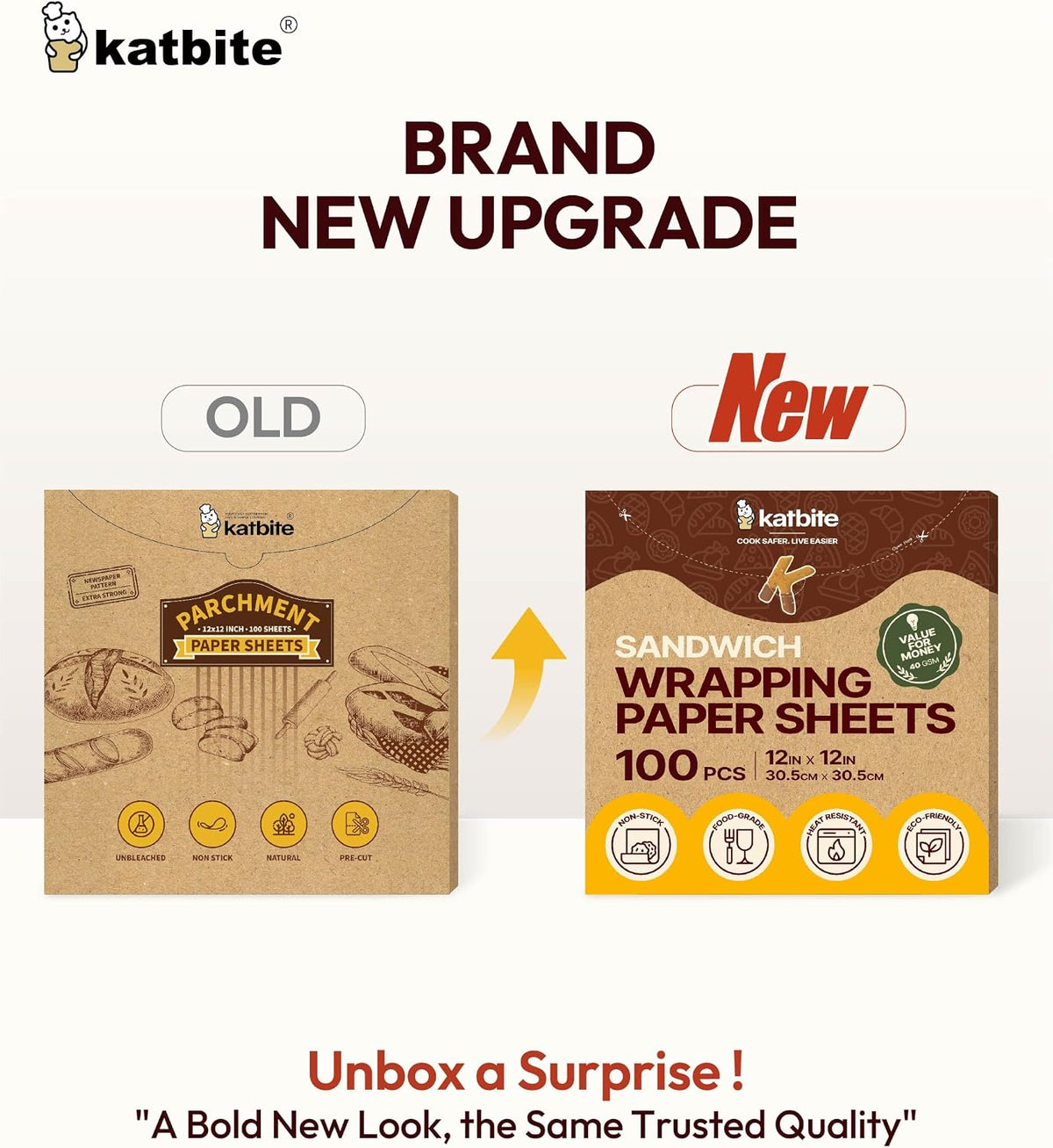 9x13 Inch Parchment Paper Sheets, Unbleached Non-Stick