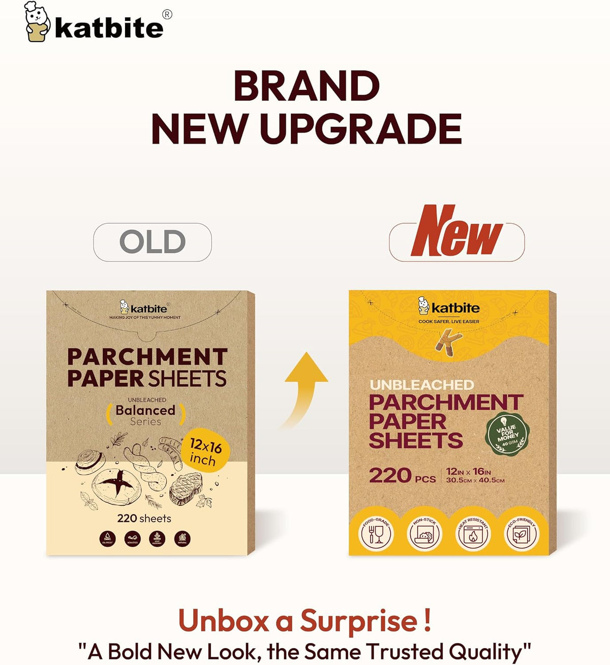 9x13 Inch Parchment Paper Sheets, Unbleached Non-Stick