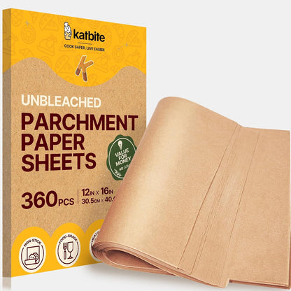 9x13 Inch Parchment Paper Sheets, Unbleached Non-Stick