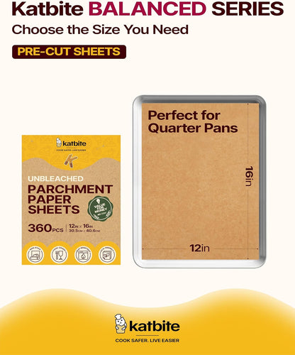 9x13 Inch Parchment Paper Sheets, Unbleached Non-Stick