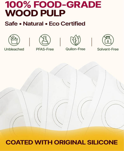9x13 Inch Parchment Paper Sheets, Unbleached Non-Stick