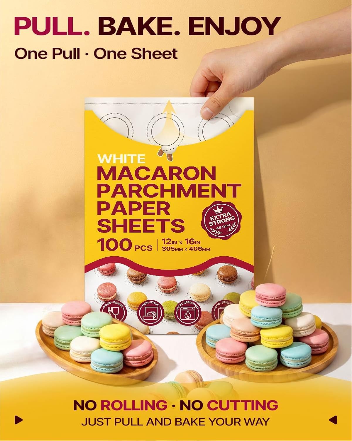 9x13 Inch Parchment Paper Sheets, Unbleached Non-Stick