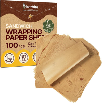 9x13 Inch Parchment Paper Sheets, Unbleached Non-Stick