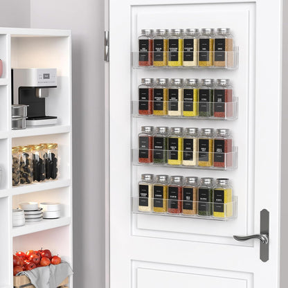 Adhesive Acrylic Spice Rack, Clear- with 2 Tapes