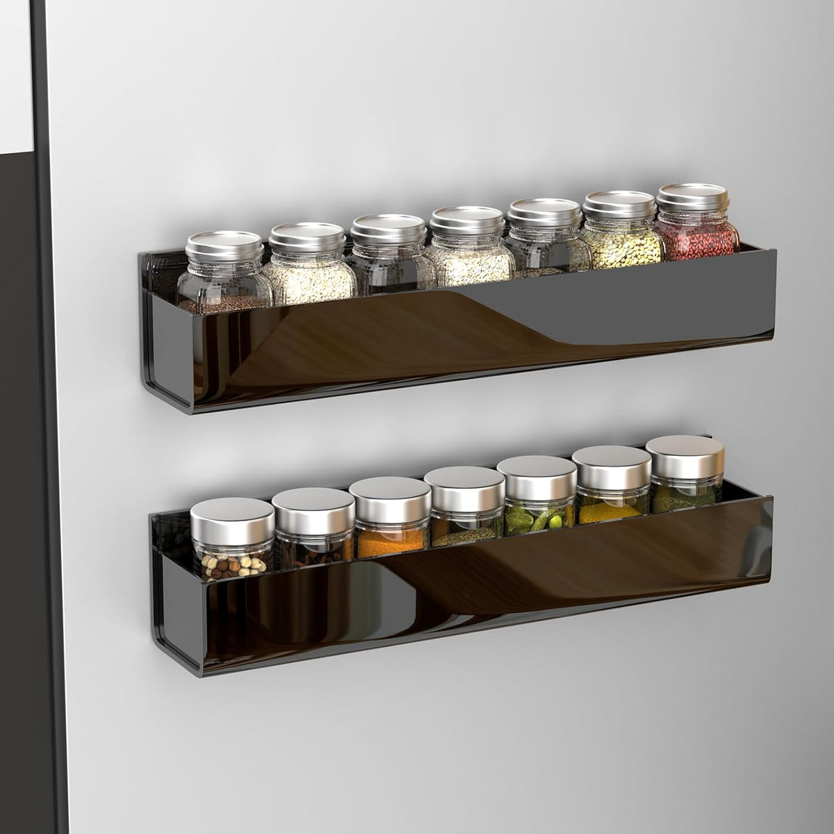 Adhesive Acrylic Spice Rack, Clear- with 2 Tapes