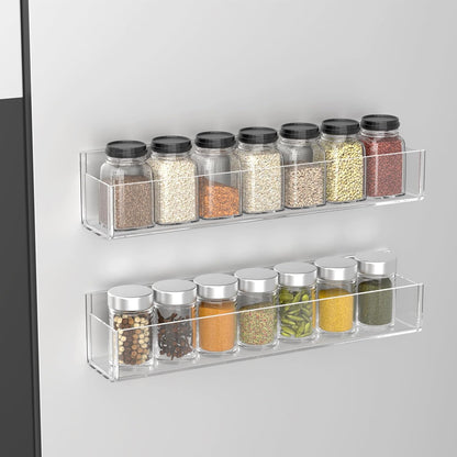 Adhesive Acrylic Spice Rack, Clear- with 2 Tapes