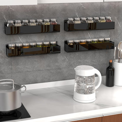 Adhesive Acrylic Spice Rack, Clear- with 2 Tapes