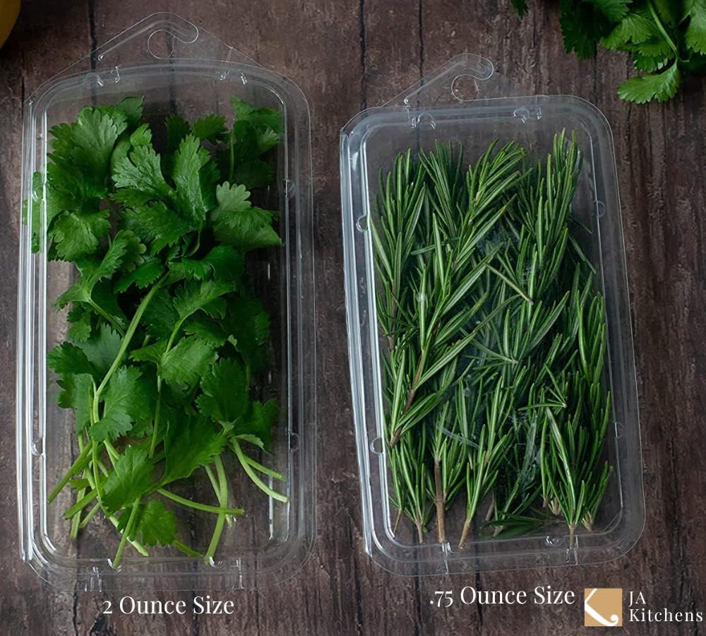 2 Ounce Large Herb Clamshell Container - Disposable - Pack of 20