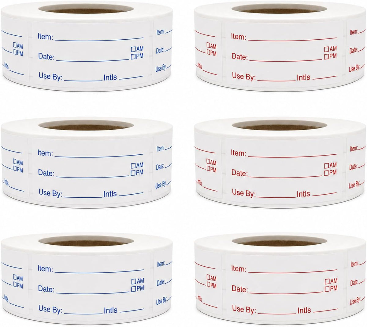 1 x 2 Inch Removable Food Labels, Date Label Stickers for Kitchen, 2 Rolls 1000 Pieces Freezer Labels for Food Containers, Waterproof, Oil-Proof, Tear Resistant, No Residue