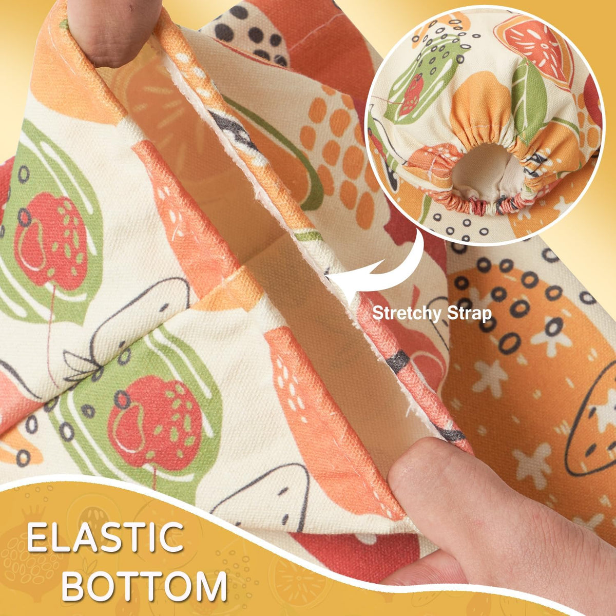 Plastic Bag Holder, Reusable Grocery Bag Holder for Plastic Bags Groceries Store, Flower Canvas Trash Plastic Bag Organizer Storage Holders for Home Kitchen Pantry Decor (Yellow Sunflower)