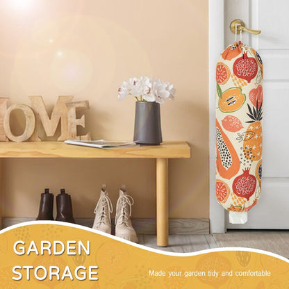 Plastic Bag Holder, Reusable Grocery Bag Holder for Plastic Bags Groceries Store, Flower Canvas Trash Plastic Bag Organizer Storage Holders for Home Kitchen Pantry Decor (Yellow Sunflower)