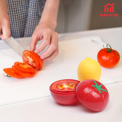 3pcs Vegetable Saver Storage, Onion Keeper for Refrigerator, Creative Container for Kitchen Garlic Onion Tomato Lemon Crisper Green Fruit Food Containers Holder with Lids