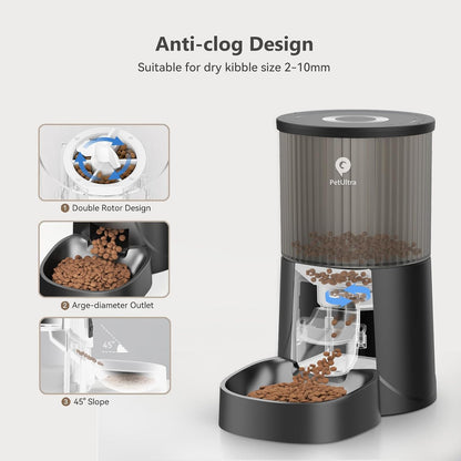 Automatic Cat Feeder: 4L Timed Cats Food Dispenser Programmable