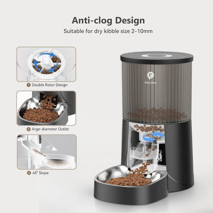 Automatic Cat Feeder: 4L Timed Cats Food Dispenser Programmable
