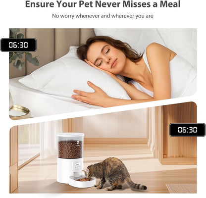 Automatic Cat Feeder: 4L Timed Cats Food Dispenser Programmable
