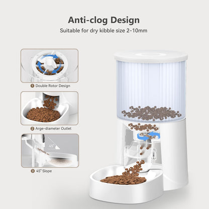 Automatic Cat Feeder: 4L Timed Cats Food Dispenser Programmable