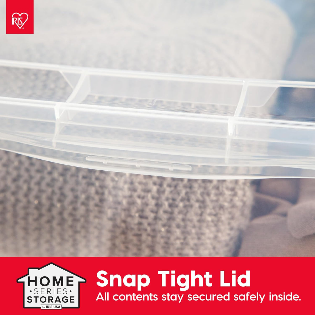 20-Pack 6 Qt Storage Bins with Lids, Clear, Stackable